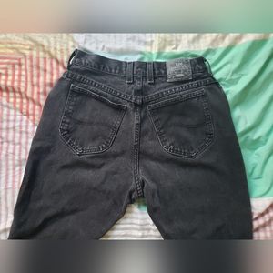 90s Women's Lee Black Denim Pants